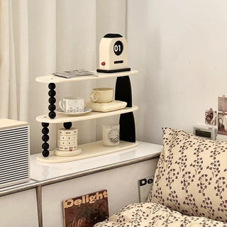 Asymmetrical design Three-tier storage display rack