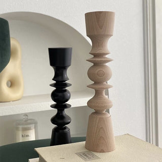 Wood Candle Holder  with Stand