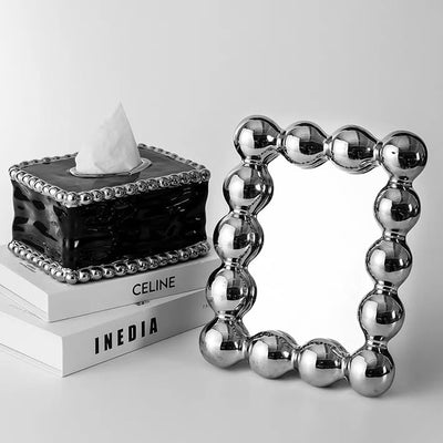 Bonbon Ball Ceramic Mirror  Tabletop Wall Mount