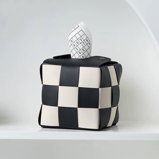 Checkerboard Pattern Braided Cube Tissue Case