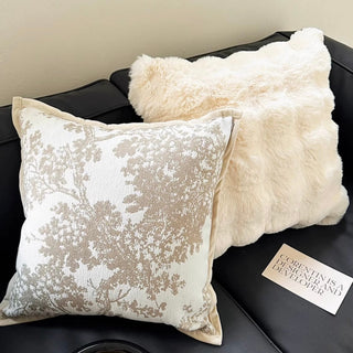 Natural Color Fur Mix Cushion Cover  45 x 45 cm