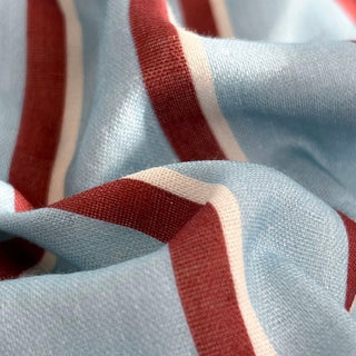 Red x Blue Stripe Soft Cotton Duvet Cover Set   Bed Cover  All Seasons
