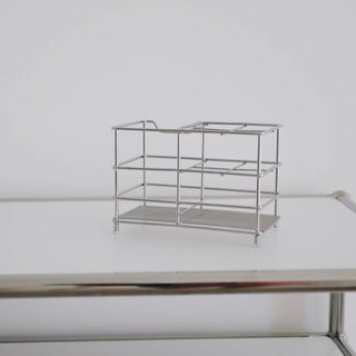 Stainless steel silver multi-purpose stand pen holder brush stand storage