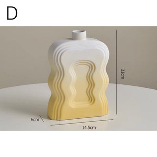 Arch Wave Ceramic Flower Vase   6 types