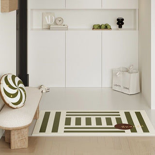 Striped pattern water-repellent entrance mat 50 x 80 cm wipeable mat