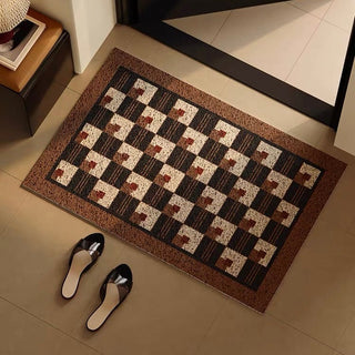 Retro Geometric Pattern Entrance Mat  50 x 80 cm Mud Removal Mat