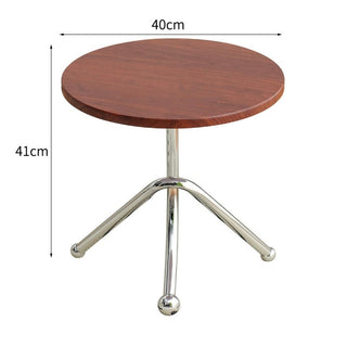 Silver Twist Leg Round Mini Side Table