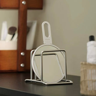 Stainless steel silver multi-purpose book stand storage cutting board stand