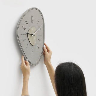 Matte Gray Nuance Design Art Clock  Wall Clock
