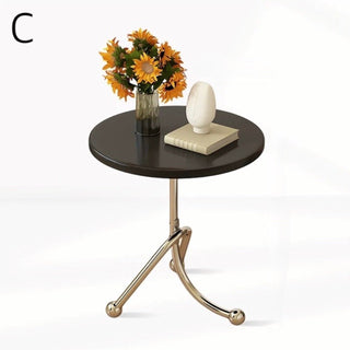 Silver Twist Leg Round Mini Side Table