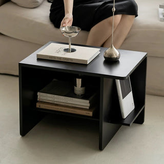 way Square Storage Side Table  Magazine Rack Storage Monotone
