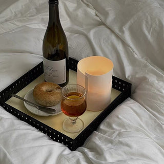 Monochrome Acrylic Square Perforated Tray