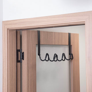 Black Wavy Door Hooks  3 Types   Hanger Hooks   Suitable for Rental Properties  No Drilling Required