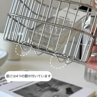 Set of 2  Stainless Steel Wire Mini Baskets