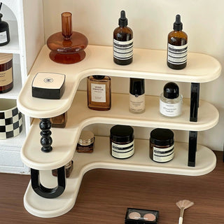 Monochrome Three-tier storage corner rack Cosmetics Perfume storage Display rack