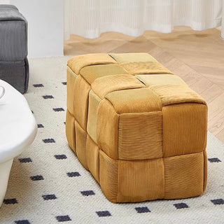 Bench-style woven stoolin  ottoman 38cm high