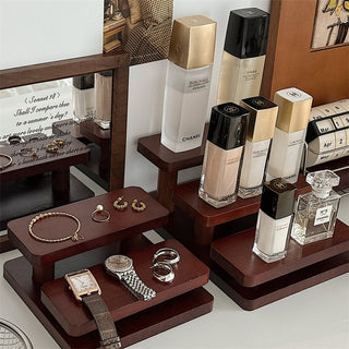Wood Two-tiered and Three-tiered Storage Display Rack   Perfume Storage