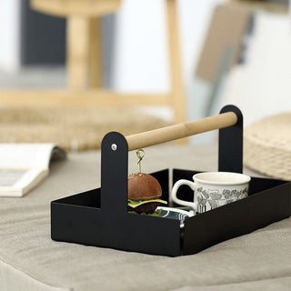 Wood Accessory Tray with Handle