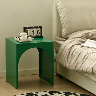 Arch Open Iron Side Table  Storage