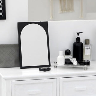 Arched Iron Tabletop Wall Mounted Mirror
