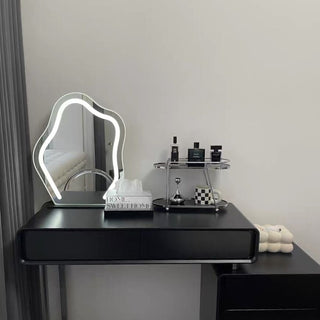 Silver Frame Oval Two-Tier Storage Rack