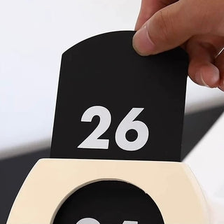 Monochrome Retro Card-type Perpetual Calendar Wooden Desk Calendar