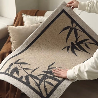Bamboo Leaf Pattern Entrance Mat  50 x 80 cm Mud Removal Mat