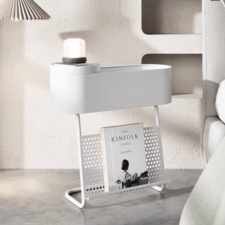 Slim Iron Side Table Storage Magazine Rack