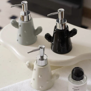 Piece Set: Cactus Ceramic Dispenser