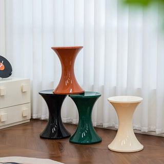 Curved design storage stool side table  in  chair