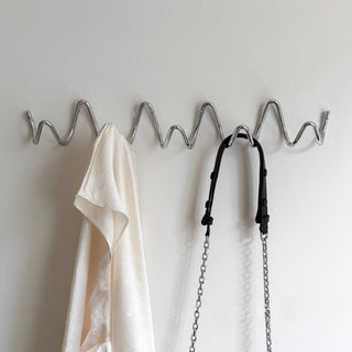 Silver Wavy Wall Hooks   Hanger Hooks   Wall-mounted Storage