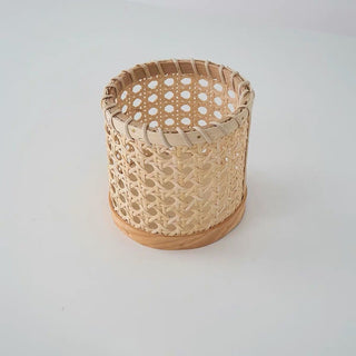 Rattan Kagome Weave Brush Stand Multi-Pot