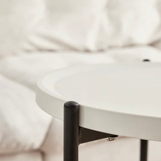 Handle Castered Round Side Table Wagon