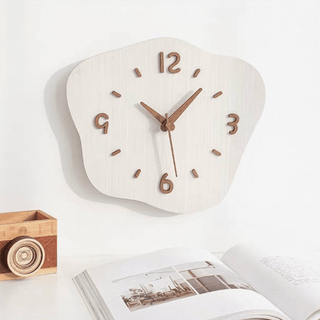 Wood Nuance Curve Silhouette Clock  Wall Clock Silent