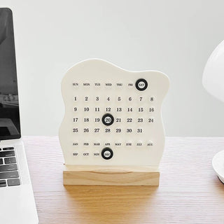 Irregular Wave Desktop Mini Board Perpetual Calendar