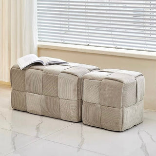 Bench-style woven stoolin  ottoman 38cm high