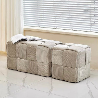 Bench-style woven stoolin  ottoman 38cm high
