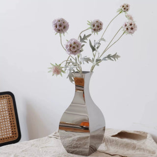 Mirror-finish stainless steel flower vase silver vase mirror finish