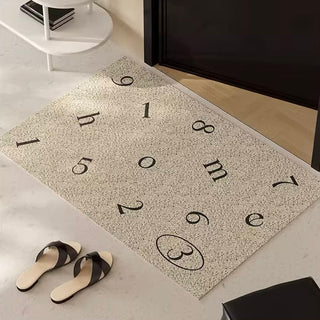 Monochrome Lettering Entrance Mat 50x80 Mud Removal