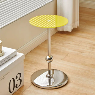 Silver Leg Round Compact Mini Side Table