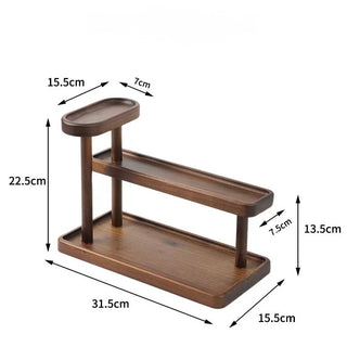 Wood Multi-tiered Storage Display Rack Perfume Storage Cosmetics Storage