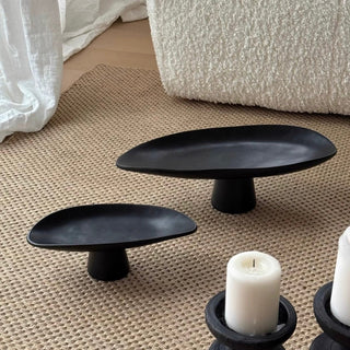 Asymmetrical Footed Accessory Tray 2 Sizes  Compote Fruit Tray