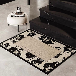 Modern floral pattern entrance mat 50x80 mud-removing mat