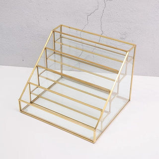 Gold Frame Clear Cosmetic Storage Rack