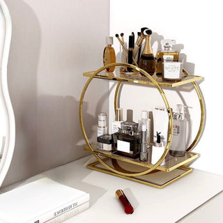 Round Frame Two-Tier Storage Rack   Perfume Storage