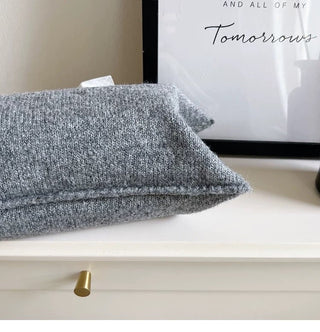 Gray Simple Knit Tissue Case Tissue Cover