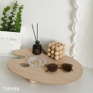 Wooden Pallet-Shaped Accessory Tray with Legs   Small Item Holder