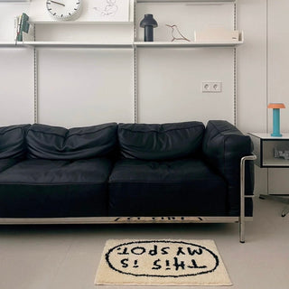 Monochrome Message-printed Door Entrance Mat 50x80cm Absorbent Non-slip Tufted