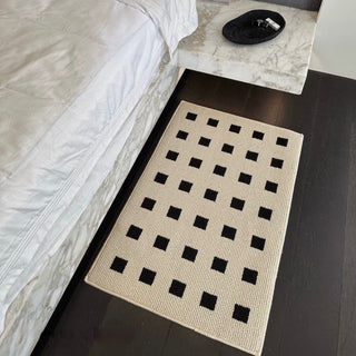 Square Pattern Door Mat   in  and 2 Sizes: 50x80cm and 60x90cm