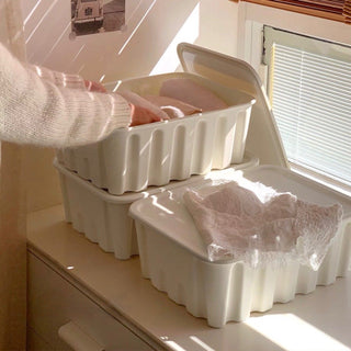 Storage Box with Lid Stackable Container 2 Types